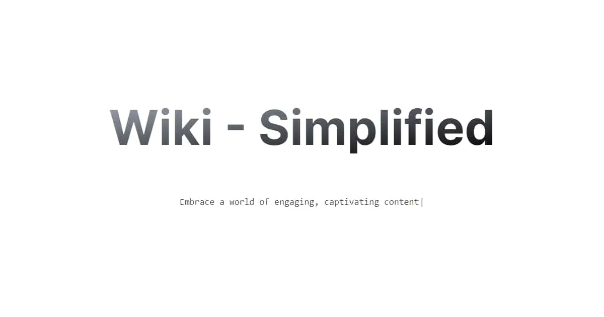 Simple Wiki cover