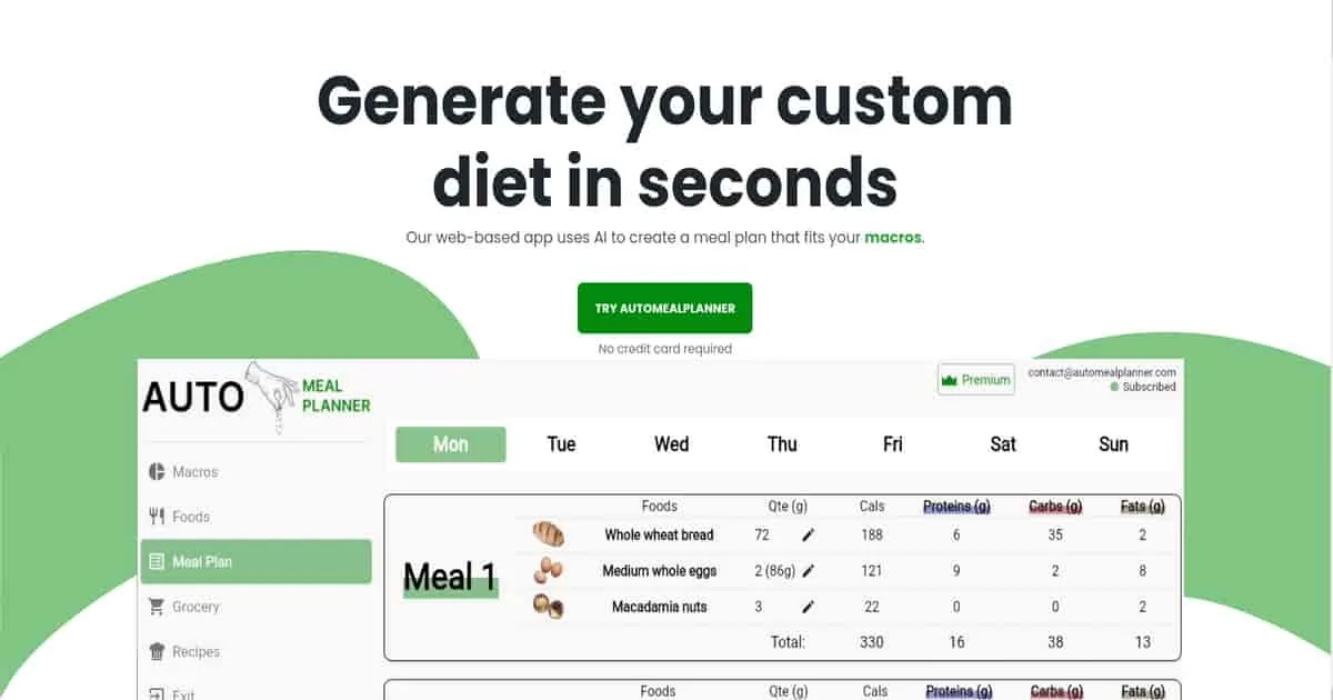 Meal Plan Generator: AutoMealPlanner cover