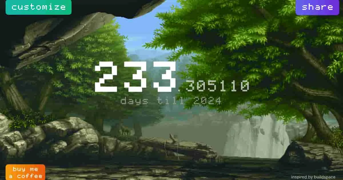 Customized countdowns cover